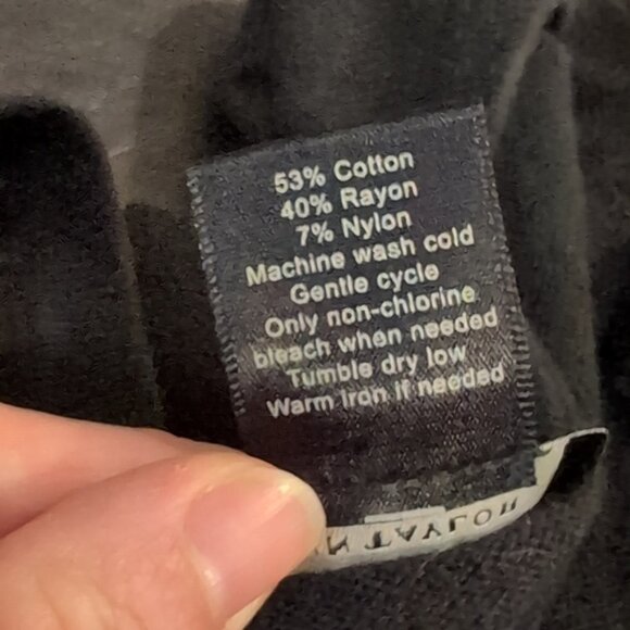 Ann Taylor Buttoned Cardigan Sweater Cotton Knit Crew Neck Womens Medium Black - Picture 10 of 10